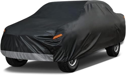 Truck Cover Waterproof All Weather (PE-Black / 5 T5 Fit Length Up To 239", Max Cab Length 158")