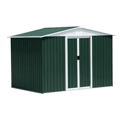 6x8 FT Outdoor Storage Shed (6x8 FT / Green)