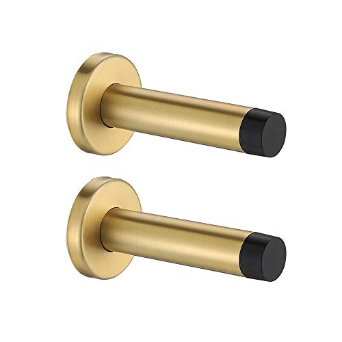 Door Stopper Gold (2 Pack / Gold & Black Tip)