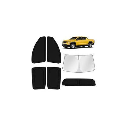 Car Window Shades for Chevrolet Silverado EV 2024 2025 2026 Windshield Sun Shade Side Window Cover UV Block Privacy Protection Accessories for Camping Blackout Rear Back Full Set 6PCS (FOR | Silverado EV 2024-2026 (6pcs))