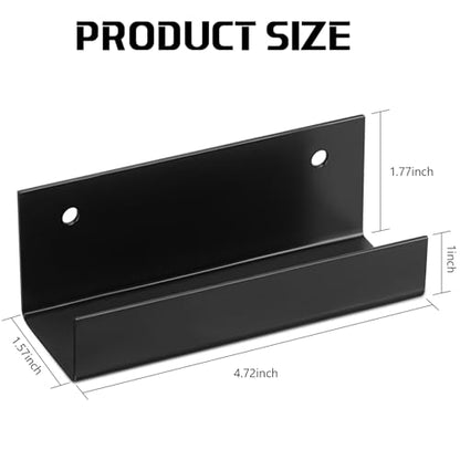 2 Pcs Wall Mount Ladder Wall Wheelbarrow Hanger (Black)