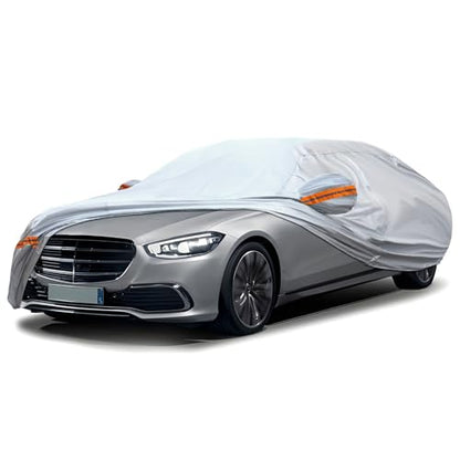 6 Layer Full Car Cover is All (Orange reflective strip / 5/ J-XXL For Sedan-Length ( 206"-216" ))