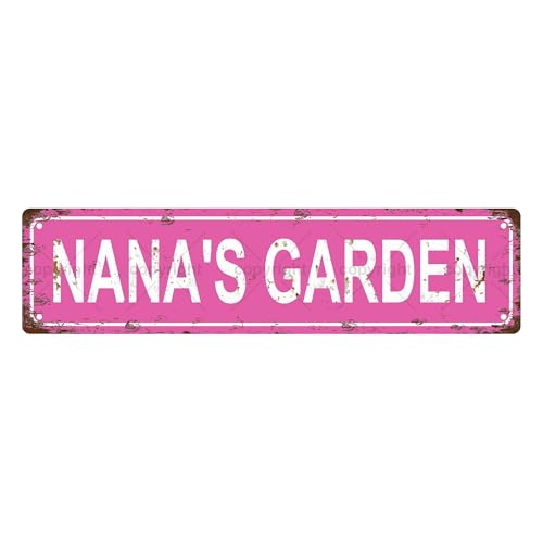 NANA'S GARDEN SPACE Metal Tin Street Sign Bar Cafe Garage Cave Home Room Wall Bathroom Farmhouse Garden Porch Patio Decor (NANA'S GARDEN)