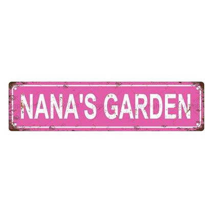 NANA'S GARDEN SPACE Metal Tin Street Sign Bar Cafe Garage Cave Home Room Wall Bathroom Farmhouse Garden Porch Patio Decor (NANA'S GARDEN)