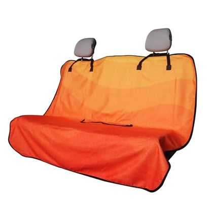 Back Seat Cover for Car Trucks Van SUV Jeep (Rear Bench Seat Towel / Orange)