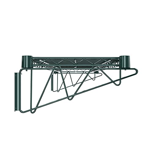 14" x 48" Green Epoxy Wire Wall Mount Shelf (Green / 14" x 48")