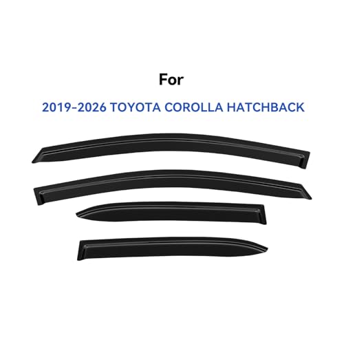 Window Visors Rain Guards for 2019 (2019-2026 Toyota Corolla Hatchback)
