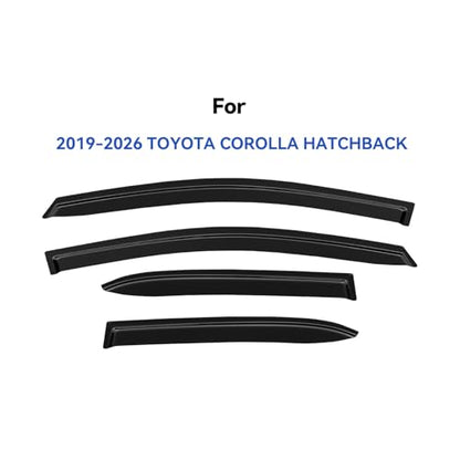 Window Visors Rain Guards for 2019 (2019-2026 Toyota Corolla Hatchback)