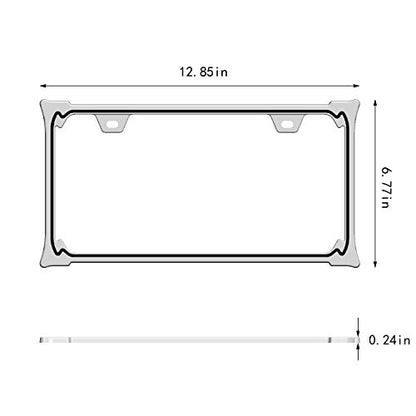 3D Chrome License Plate Frames (Horn Shape Pattern)