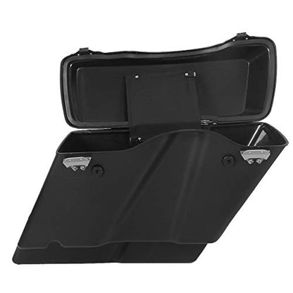 Motorcycle 5" Stretched Saddlebags Fit For Harley Touring 1993 (Matte Black / 5" Extended)