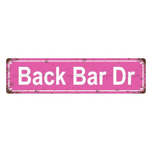 BACK BAR DR SPACE Metal Tin Street Sign Bar Cafe Garage Cave Home Room Wall Bathroom Farmhouse Garden Porch Patio Decor (BACK BAR)