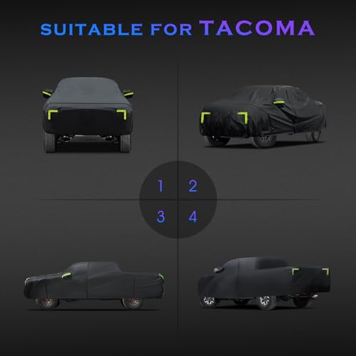 Car Cover Custom Fit for Toyota Tacoma 2005 (Fit for Toyota Tacoma Black)