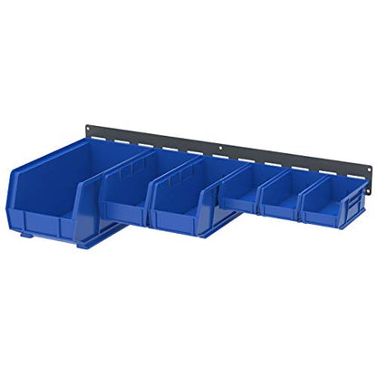 30632 Heavy Duty Wall Mount Garage Storage Steel Louvered Rail (Grey / 32-Inch W x 3-Inch H)