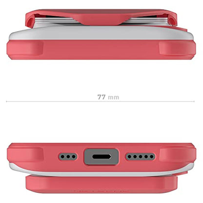 EXEC iPhone 13 mini Case with Card Holder For Women Girls Works with Magnetic Car Mounts Cardholder is Detachable to Support MagSafe Charger Designed for 2021 Apple iPhone 13mini (iPhone 13 mini / Pink)