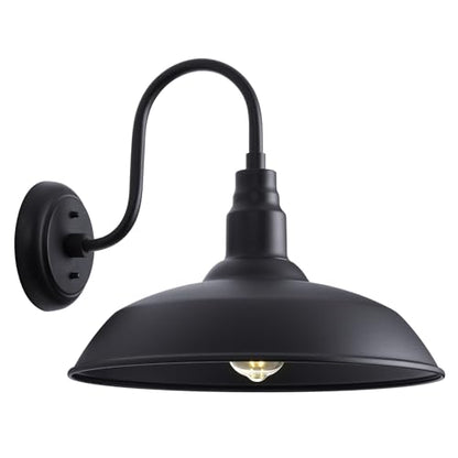 16 Inch Dome Barn Light for Porch (Matte Black / 16" Dome)