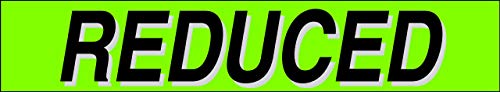 Ez line Vinyl Windshield Stickers 3 Dozen 15 Inch Chartreuse Slogan Dealership Pro Pack for Car Lots (EZ115-Pack6)
