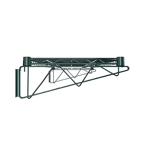18" x 48" Green Epoxy Wire Wall Mount Shelf (Green / 18" x 48")