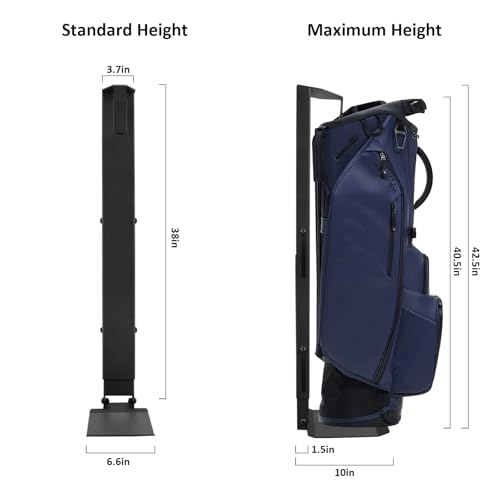Wall Mount Golf Bag Storage Stand Organizer Rack for Garage Golf Bag Holder (black)
