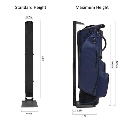 Wall Mount Golf Bag Storage Stand Organizer Rack for Garage Golf Bag Holder (black)