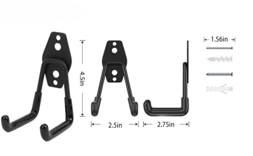 Wall Mount Heavy Duty Garage Hooks (4Pcs)