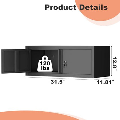 Garage Storage Cabinet (12.8"h Style a / Black)