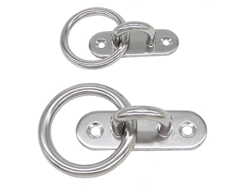 Stainless Steel Ceiling Hooks & Wall Hangers with Rings (M8 With Ring)