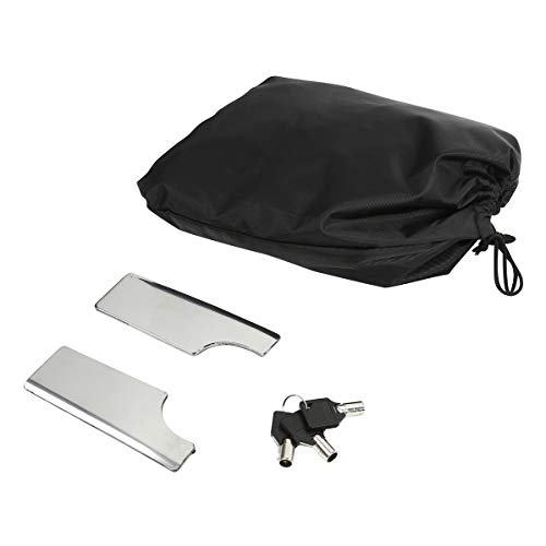 Motorcycle 5" Stretched Saddlebags Fit For Harley Touring 2014 (5" Stretched Bags-Vivid Black W/ Chrome Latches & 6x9 Lids)