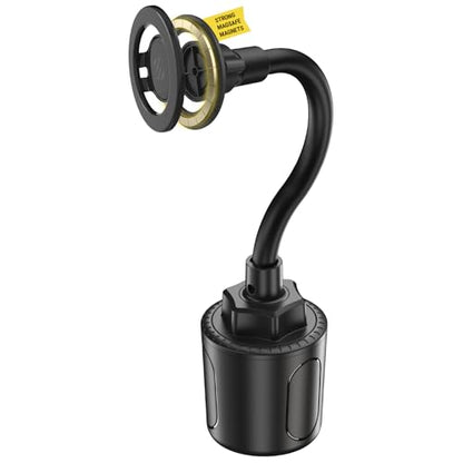 MagicMount™ SMSCUP Magnetic Cup Holder Phone Mount with Adjustable Gooseneck and Magnet Head (Cup Holder / 1 Pack / Black)
