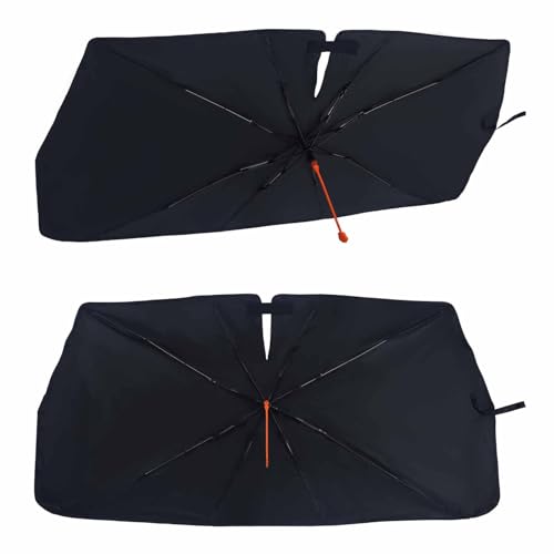 Funny Squirrel Car Windshield Sun Shade Umbrella Sunshade Block UV Rays Sun Visor Protector Auto Windshield Sunshade to Keep Vehicle Cool for Cars Trucks & Suvs 57 X 30 in (57'' X 30'' / style-AB12)