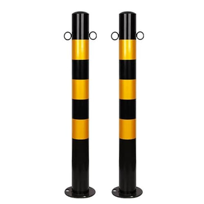Safety Barrier Bollard for Driveways (Black (2pcs))