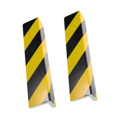 2 Packs 40 * 12.5 * 2cm Garage Wall Protector Foam Wall Corner Guard for Parking Garages Wall Edge Protector with Reflective Safety Stripe (40*12.5*2cm/15.74*4.92*0.78in / Black-Yellow)