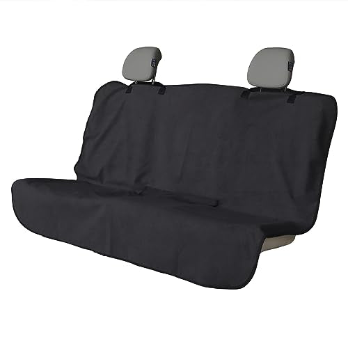 Back Seat Cover for Car Trucks Van SUV (Rear Bench Seat Towel / Black)