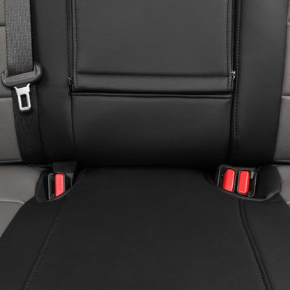 Tacoma Front Seat Covers Custom Fit for Toyota Tacoma 2012 2013 2014 2015 (Leather (Black/Gray) / 2012-2015 Tacoma Front Row (Regular Seats))