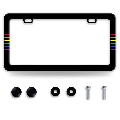 Gay Rainbow Line License Plate Frame Funny LGBT License Plate Frames (Gay Rainbow Line)