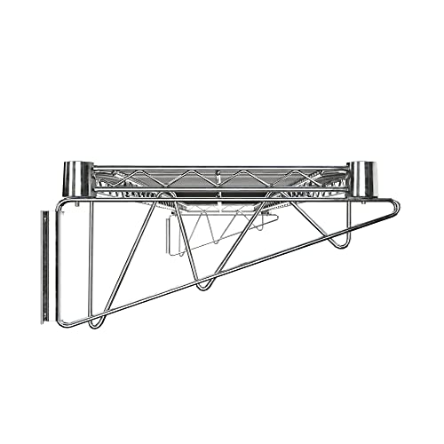 14" x 60" Chrome Wire Wall Mount Shelf (Chrome / 14" x 60")