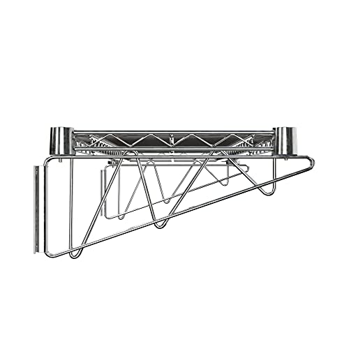 14" x 36" Chrome Wire Wall Mount Shelf (Chrome / 14" x 36")