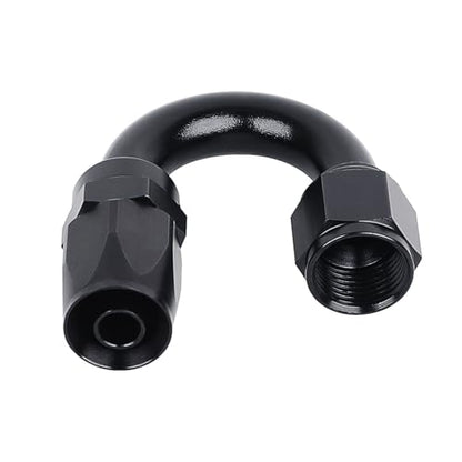 Swivel 10AN Fitting 180 Degree For CPE Braided Hose End Black 2Pcs (10AN 180° 2Pcs)