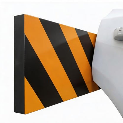 Garage Wall Protector Car Door Protectors Foam Wall Bumper Pad Yellow Black (2-Pack Black (Reflective))