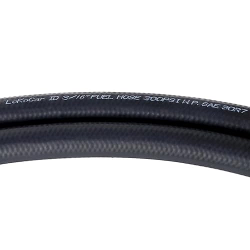 Rubber Fuel Hose Line Push Lock 3 (3/16" ID 10ft)