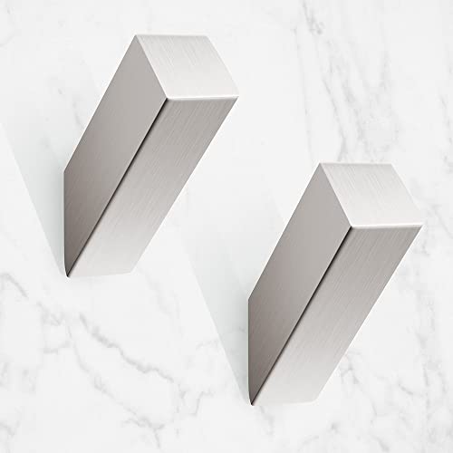 Towel Hooks Brushed Nickel Stainless Steel (Brushed Nickel / 2 Pack)