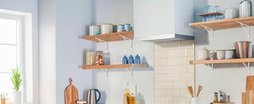 12 Pack L10 x H 8" White Heavy Duty Shelf Brackets with Screws Metal Shelf Brackets Shelf Support Angle Brackets for Shelves L Brackets Heavy Duty Floating Shelf (12 Pack-White / 10''x8'')