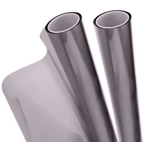 Smoke Black Adhesive Headlight Wrap Tinting Vinyl Roll (17.9" x 48" 2-Roll Pack / Black)