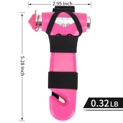 Car Window Breaker Seatbelt Cutter and Emergency Glass Breaker (Pink)