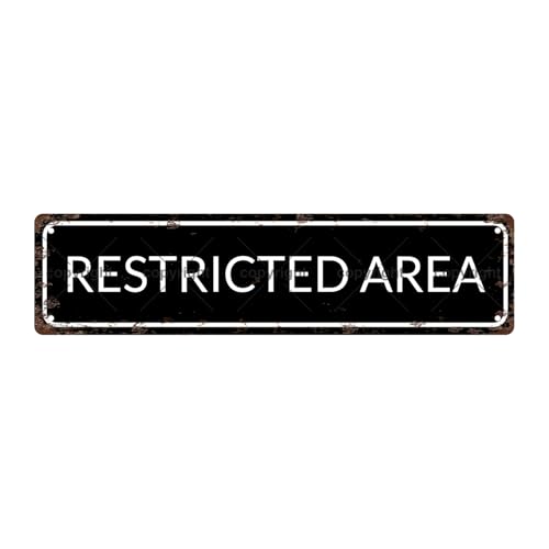 RESTRICTED AREA SPACE Metal Tin Street Sign Bar Cafe Garage Cave Home Room Wall Bathroom Farmhouse Garden Porch Patio Decor (RESTRICTED AREA)