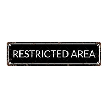 RESTRICTED AREA SPACE Metal Tin Street Sign Bar Cafe Garage Cave Home Room Wall Bathroom Farmhouse Garden Porch Patio Decor (RESTRICTED AREA)