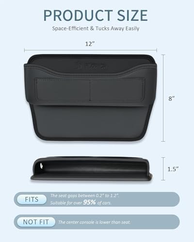 Car Seat Gap Filler Organizer (B-Car Seat Gap Fille-Black-2Pack)