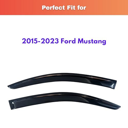 Rain Guards Fit for 2015 (2015-2023 Mustang Coupe)