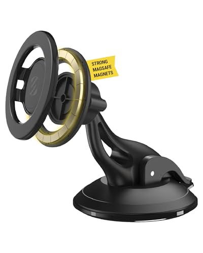 MagicMount™ SMSWD Magnetic Phone Holder for Car Dashboard (Window / Dash Suction / 1 Pack / Black)