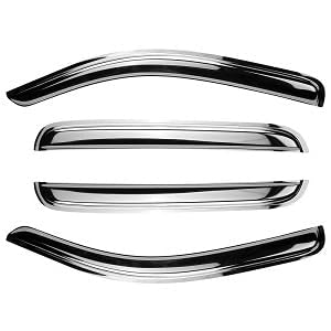 Window Visors Rain Guards for 2009 (09-14 SuperCrew Cab (Chrome))