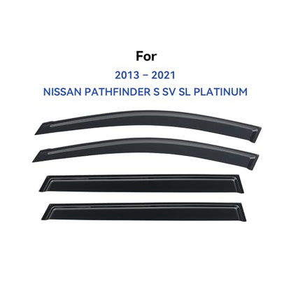 Window Visors Rain Guards for 2013 (2013-2021 Nissan Pathfinder)